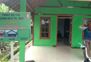 Program Aladin TMMD 110 Bojonegoro, Rumah Muriono Sudah Ditempati