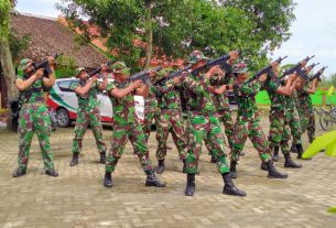 Siapkan Upacara Penutupan, Satgas TMMD 110 Bojonegoro Laksanakan Gladi