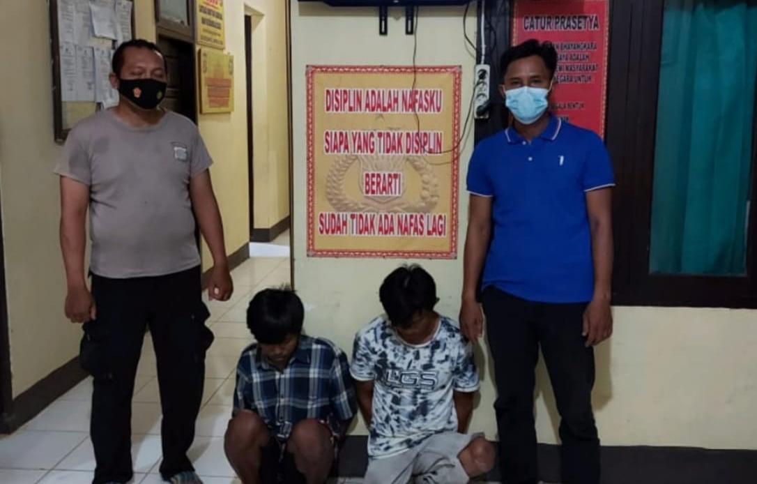 Dua orang terduga pencuri uang di Desa Bumijaya diamankan polisi