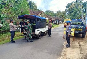 Anggota Koramil Slogohimo Gelar Gakplin Protkes Demi Memutus Penyebaran Covid 19