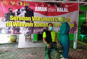 Vaksin Covid-19 Diberikan Kepada Anggota Satgas TMMD 110 Bojonegoro