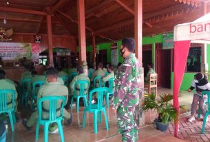 Satuan Tugas TMMD Kodim Bojonegoro Laksanakan Pengamanan Giat Pengarahan Linmas