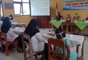 Dengan Mengikuti Sosialisasi Bersama Puskesmas, Danton Satgas TMMD Bojonegoro Berpesan