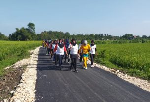 Jalan Aspal TMMD Bojonegoro Tuntas, Masri Kini Lebih Semangat Senam Pagi