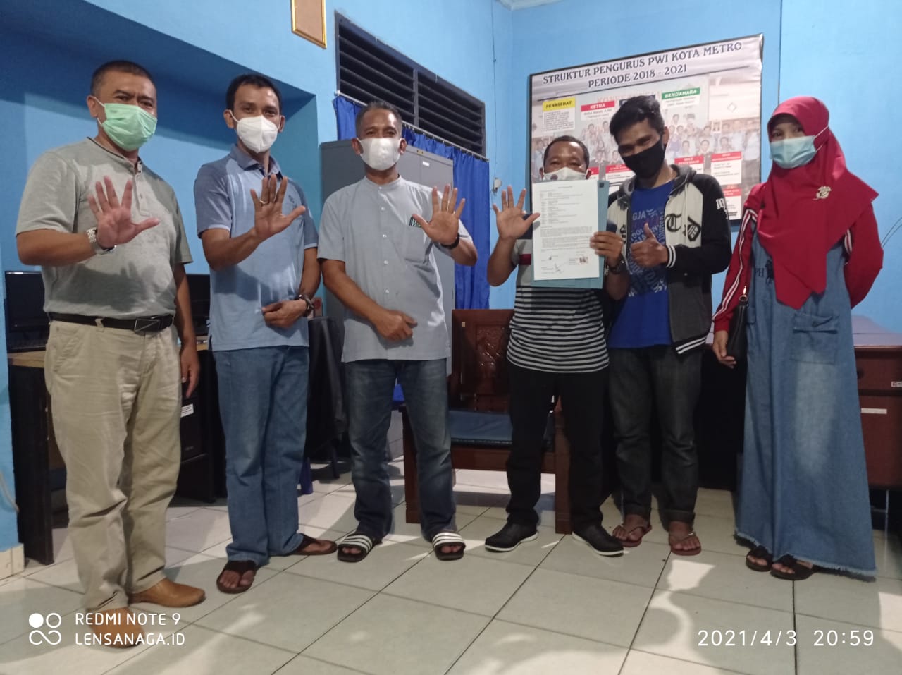 Plt Kabid Rehabilitas Dan Pemberdayaan Sosial Beserta Staf Dinsos Datangi Kantor PWI