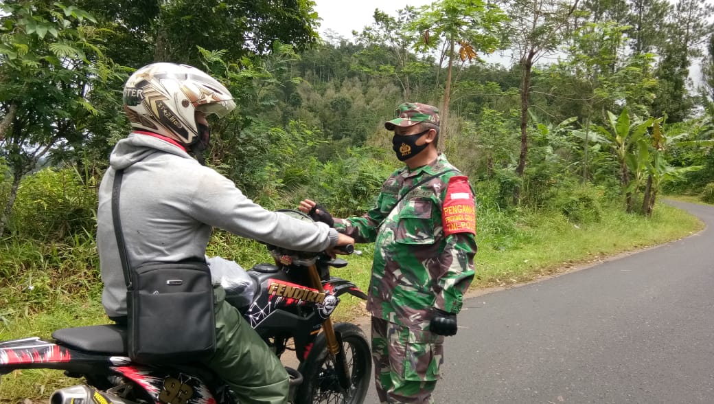 Koramil 23/Karangtengah Rutin Gelar Ops Gakplin Protkes