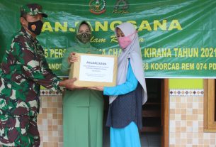 Istri Tentara Kodim Wonogiri Gelar Anjangsana Peringati HUT Persit Ke-75