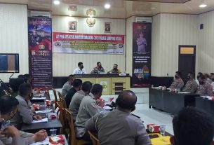 Jelang Ramadhan, Polres Lampung Utara Gelar Lat Pra Ops Keselamatan Krakatau 2021