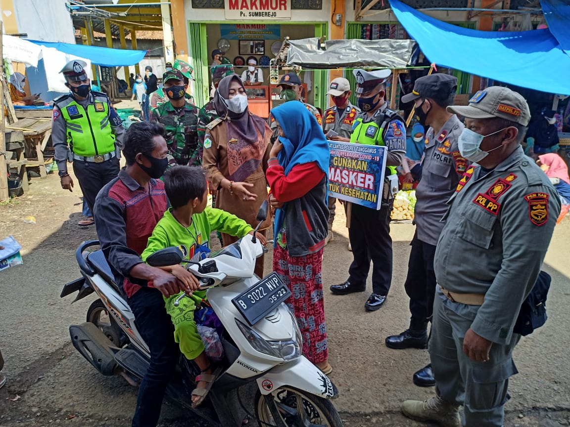 Hari Pertama Ramadhan, Satgas Covid Razia Yustisi di Sumberejo