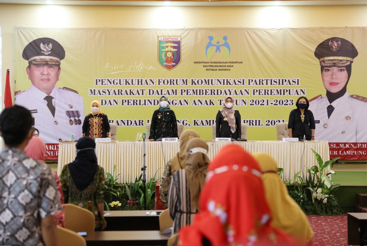 Pengukuhan Forum Puspa Lampung, Wagub Chusnunia Ajak Para Pengurus Berkontribusi Mewujudkan Lampung Layak Anak dan Ramah Perempuan