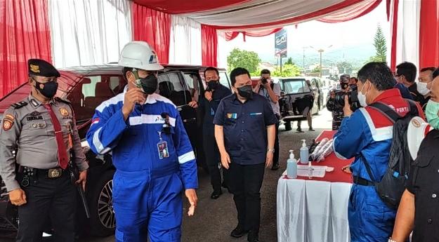 Polda Lampung dan Polres Tanggamus Gelar Pengamanan Kunker Menteri BUMN