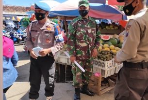 TNI-Polri Kecamatan Jatisrono Terus Berikan Edukasi Kepada Warga Putus Penyebaran Covid-19