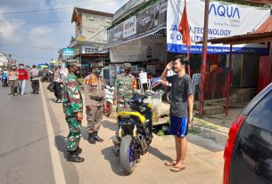 Puasa Ramadhan Bukan Penghalang Bagi Babinsa Kodim 0429/Lamtim Laksanakan Ops Yustisi