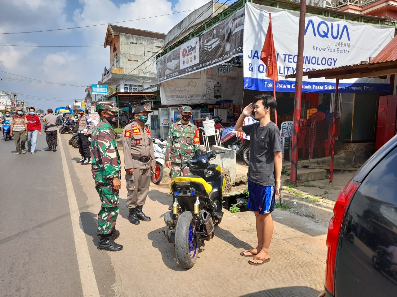 Puasa Ramadhan Bukan Penghalang Bagi Babinsa Kodim 0429/Lamtim Laksanakan Ops Yustisi