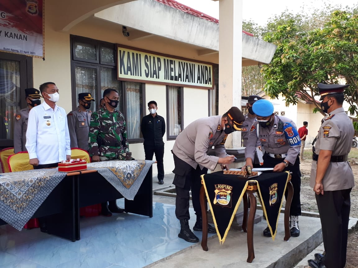 Wakil.Bupati Way Kanan Ali Rahman Hadir Peresmian Polsek Bumi Agung