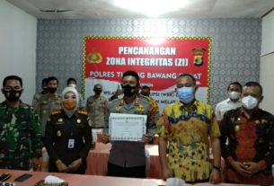 Polres Tubaba laksanakan kegiatan Zoom Meeting Pencanangan Zona Integritas (ZI) Polres Tubaba