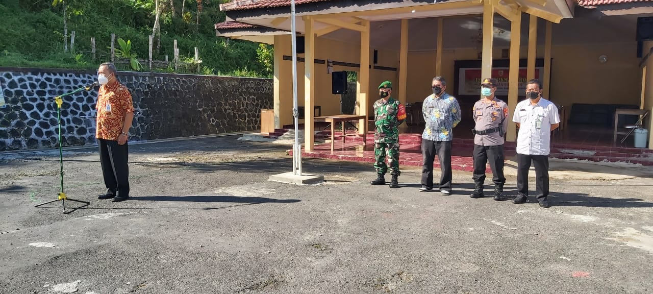 Guna Penanganan Dan Pencegahan Covid-19, Forkopimcam Karangtengah Gelar Apel Bersama
