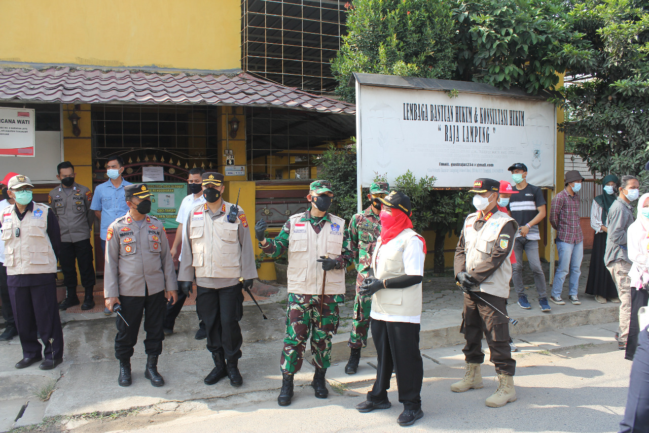 Bersama Walikota Bandar Lampung Dandim 0410/KBL Cek Penerapan Protokol Kesehatan