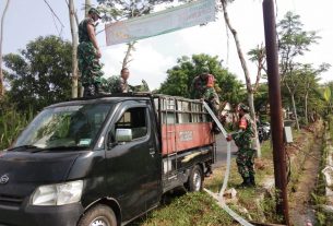 Droping Air Bersih Koramil Simo Bantu Kesulitan Warga