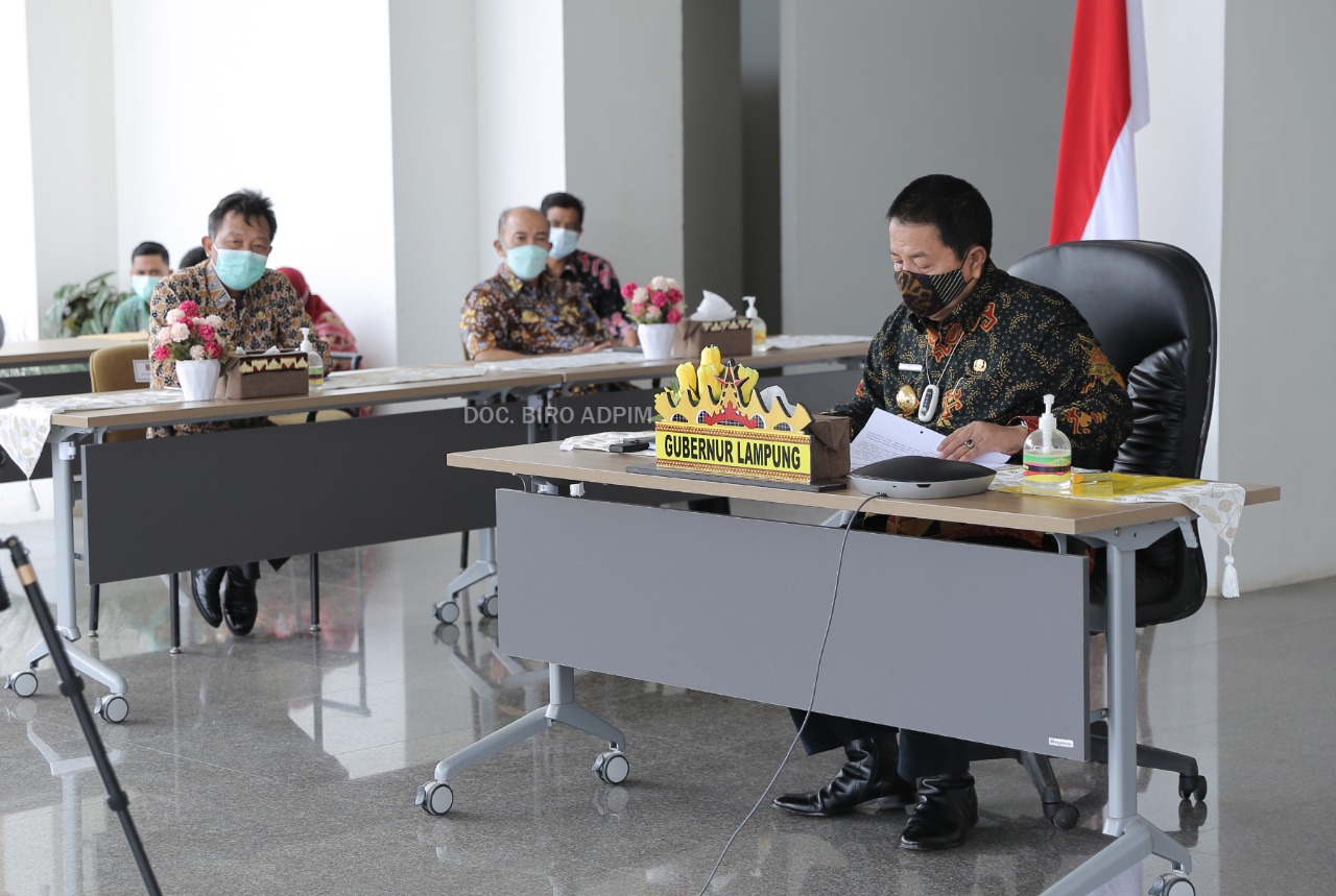 Pengendalian Transportasi Idul Fitri, Gubernur Lampung Rakor Menhub dan Kasatgas Covid-19