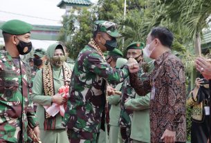 Komandan Korem (Danrem) 043/Gatam Brigjen TNI Drajad Brima Yoga Kunjungan Kerja Ke Way Kanan