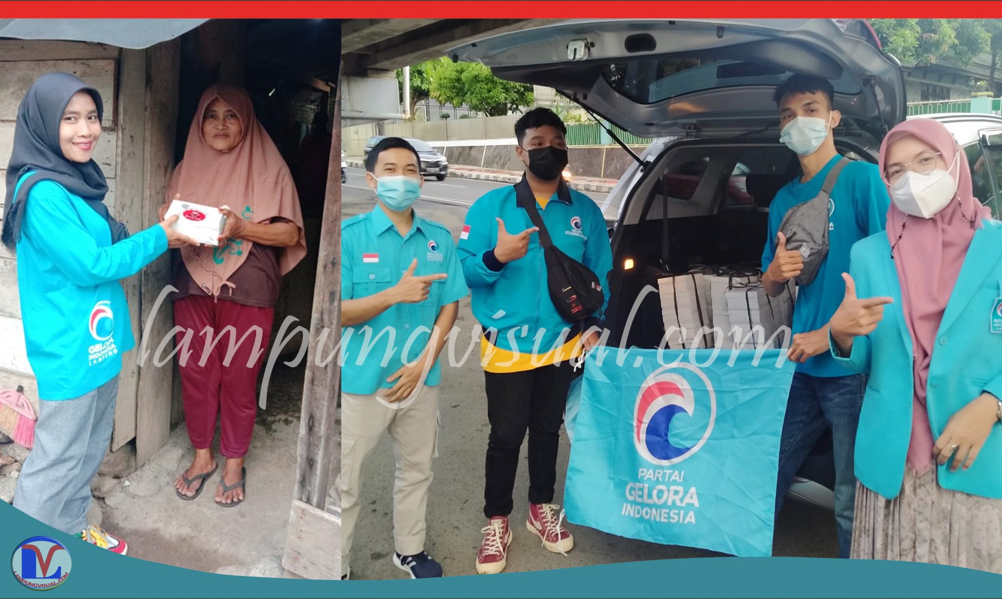 Ratusan Paket Makanan Berbuka dibagikan DPW Partai Gelora Indonesia Lampung