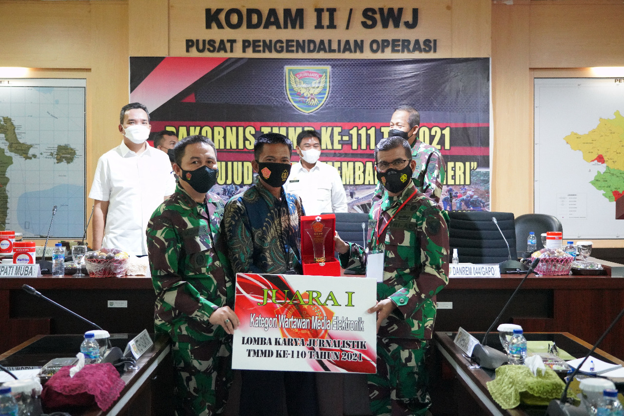 Kodim 0429/Lamtim Raih Juara 1 Lomba Karya Jurnalistik TA 2021