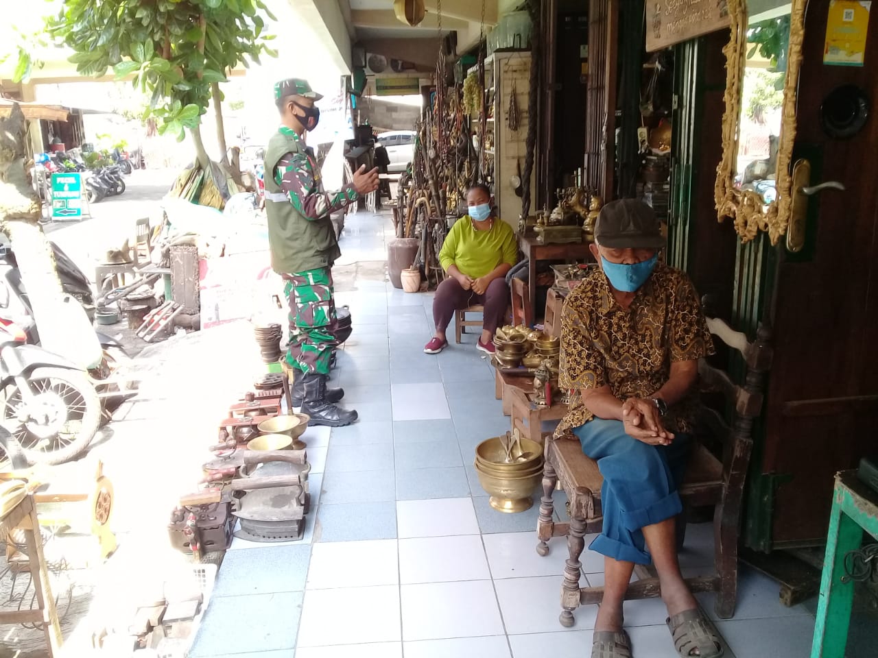 Pasar Triwindu Solo Kembali Menjadi Sasaran Penerapan PPKM Babinsa Setempat, Ini Alasannya