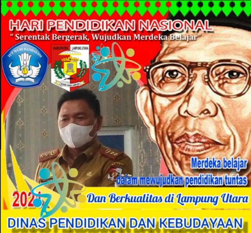 Disdikbud Lampung Utara Mengucapkan Hari Pendikan Nasional 2021