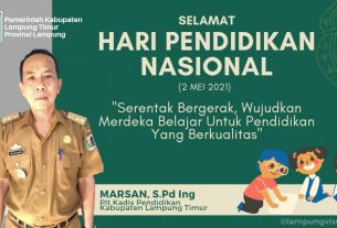 Dinas Pendidikan Lampung Timur Mengucapkan Selamat Hardiknas