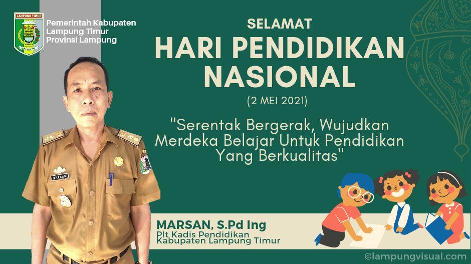 Dinas Pendidikan Lampung Timur Mengucapkan Selamat Hardiknas