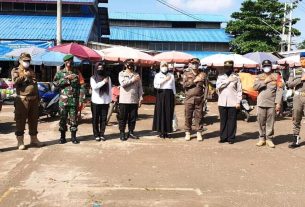 Pemkab Muba bersama TNI-POLRI Perkuat Prokes di Pasar Tradisional