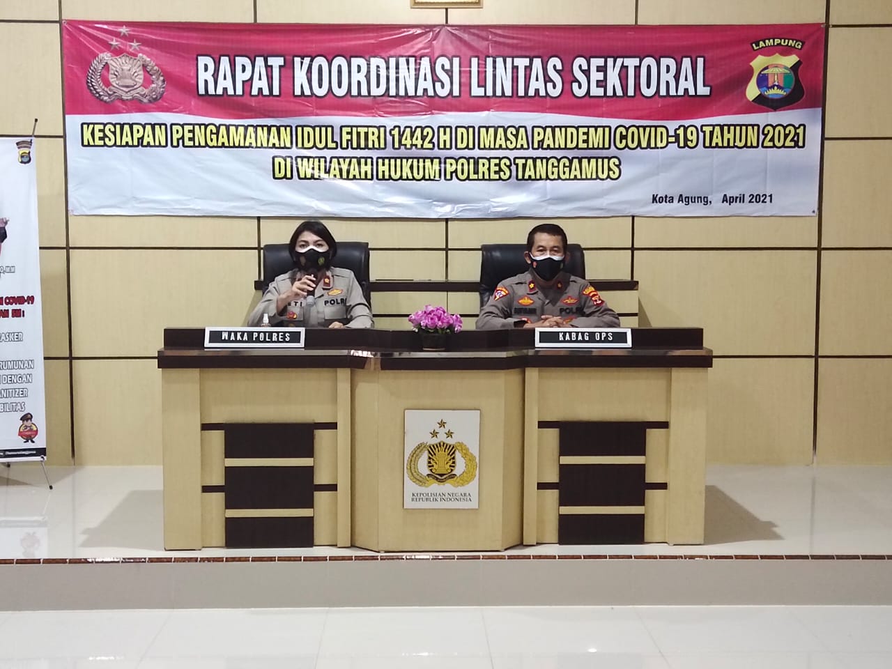 Jelang Ops Ketupat Krakatau 2021, Polres Tanggamus Gelar Rapat Koordinasi Lintas Sektoral