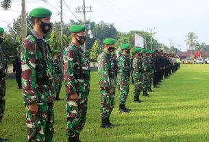 Apel Gelar Pasukan Ops Ketupat Krakatau 2021 Polres Lamtim Dihadiri Dandim dan Jajaran Forkopimda