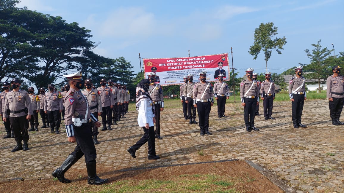 Polres Tanggamus Gelar Pasukan Operasi Ketupat Krakatau 2021