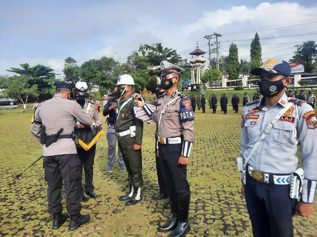 Amankan Idul Fitri 1442 H, Polres Lampung Utara Apel Pasukan Ops Ketupat Krakatau 2021