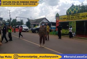 Satpol PP Muba bersama TNI dan Polri Tinjau Pos PAM Ketupat Musi 2021