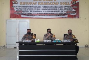 Polres Way Kanan Gelar Latpra Ops Ketupat Krakatau 2021