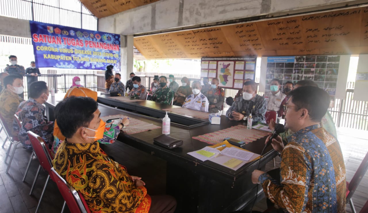 Tim Monitoring Divisi III Pantau Penerapan Pelaksanaan PPKM Mikro di Kabupaten Tubaba