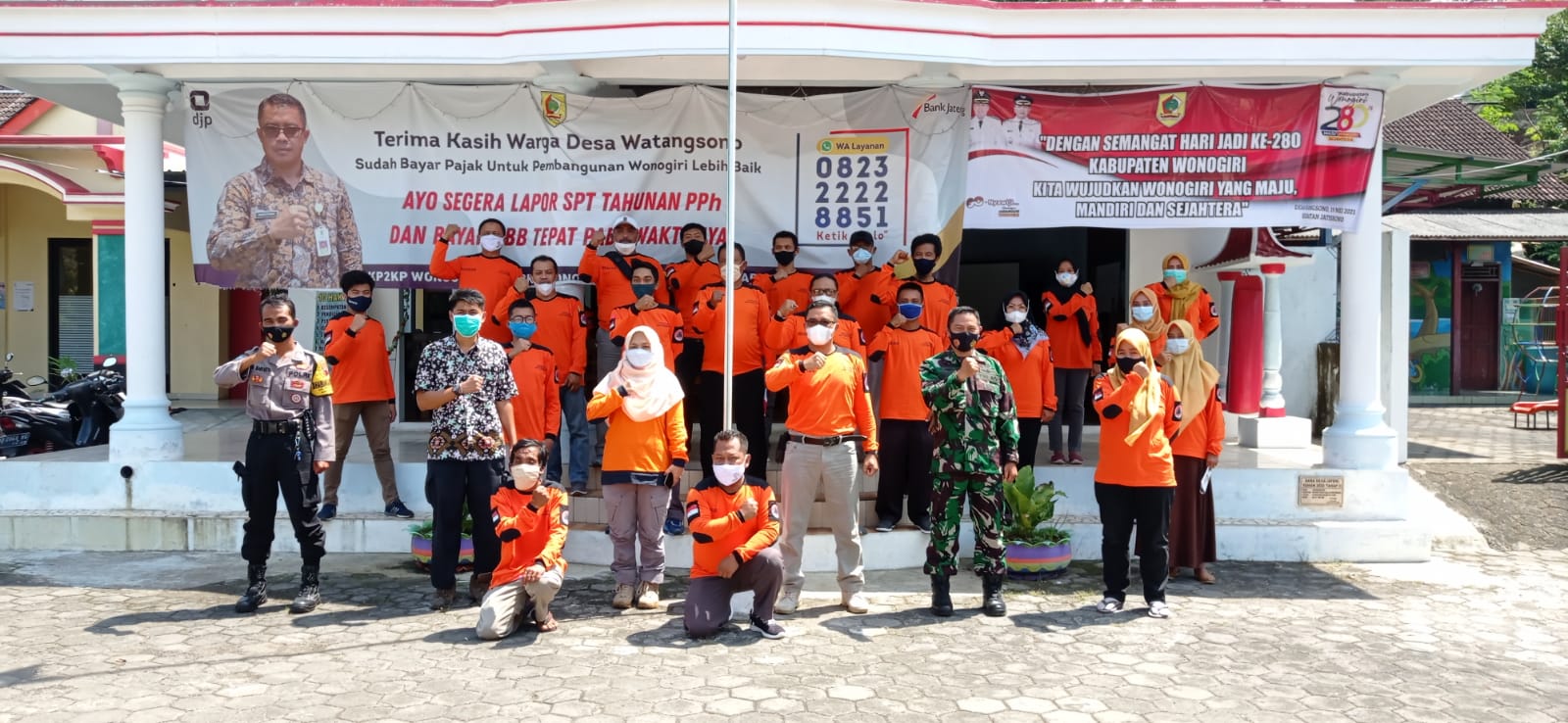 Babinsa Desa Watangsono Hadiri Pelatihan Bagi Relawan Tangani Bencana