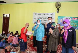 Ketua TP PKK Provinsi Lampung Salurkan Bantuan Sembako untuk Anak Berkebutuhan Khusus di Panti Asuhan