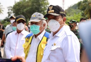 Gubernur Arinal dampingi kunjungan Rombongan Tim pemantauan Lokasi Penyekatan Peniadaan Mudik di Pelabuhan Bakauheni