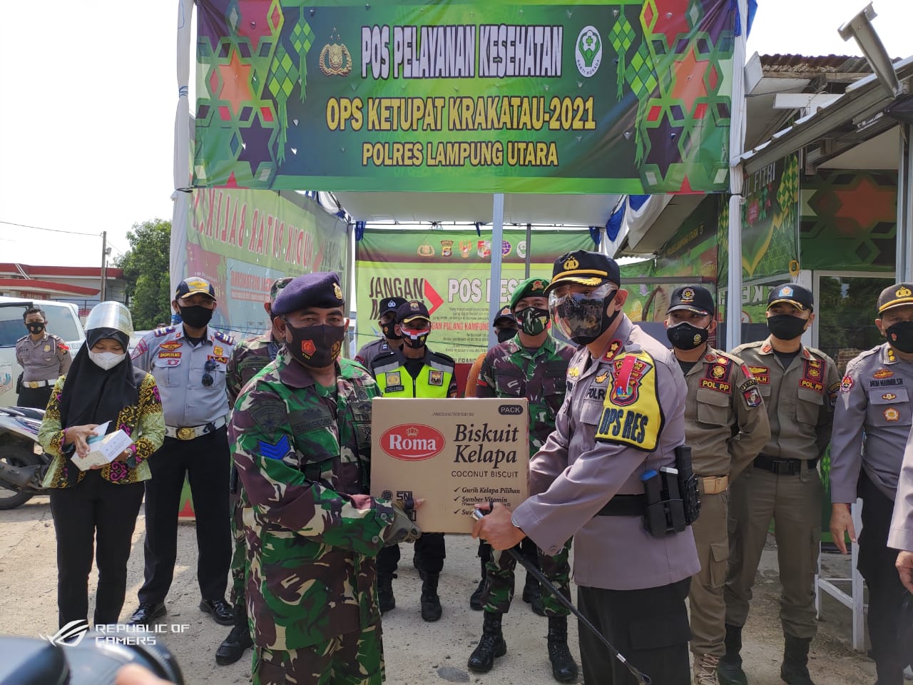 Waka Polda Lampung Kunjungi Pos Pengamanan Ops Ketupat Krakatau 2021 Lampung Utara