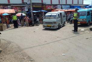 Sat Lantas Tanggamus Gelar Pengaturan Jalan