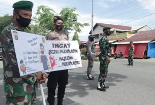 Dandim Aceh Barat Tegaskan Memasuki Kawasan Kota Meulaboh Wajib Pakai Masker