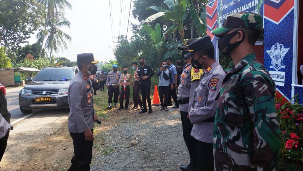 Wakapolda Lampung Kunjungi Pos Chekpoint Polres Tanggamus