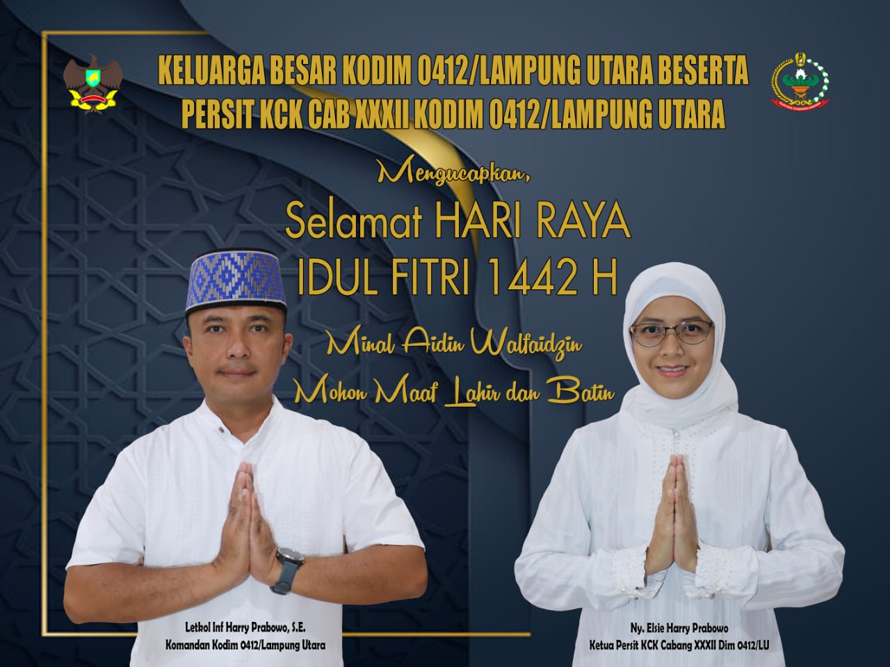 Kodim 0412/LU Mengucapkan Selamat Hari Raya Idul Fitri 1442H