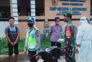 Putus Penyebaran Covid-19, Koramil 14/Jatisrono Gelar Ops Gakplin Protkes