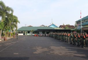 Apel pengecekan personel Dandim 0410/KBL Menyampaikan Ucapan Terimakasih