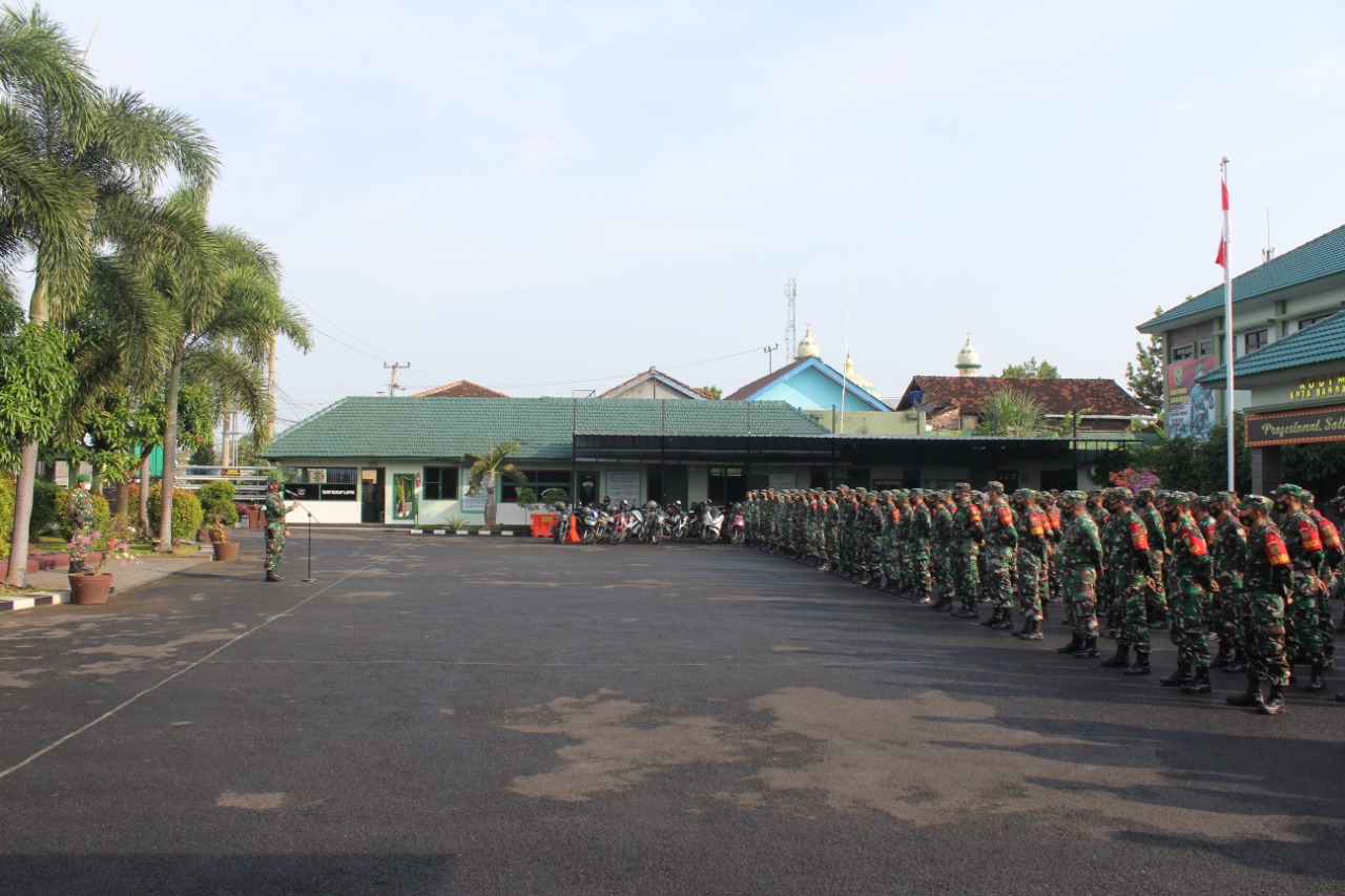 Apel pengecekan personel Dandim 0410/KBL Menyampaikan Ucapan Terimakasih